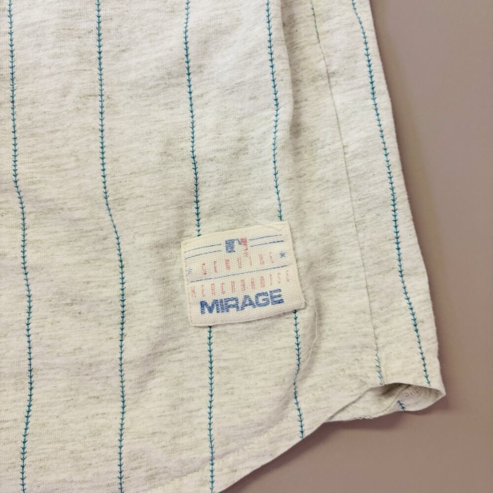 Vintage Florida Marlins 90s Baseball Jersey Shirt Mirage MLB Pinstripe Medium - Picture 4 of 8